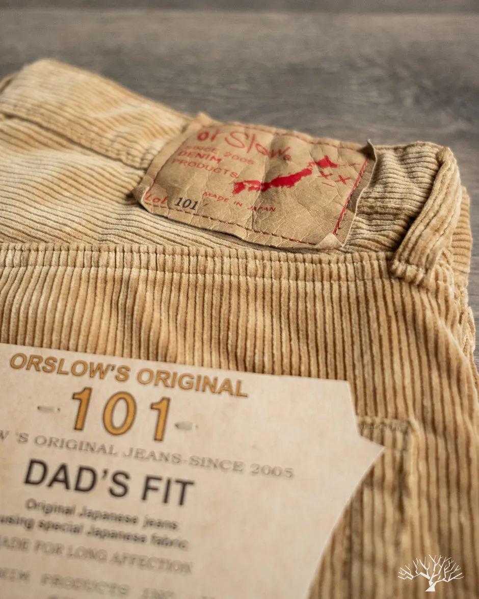 101 Dad's Fit Corduroy Pants - Beige