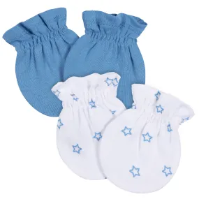 2-Pack Baby Boys Boy Stars No Scratch Mittens