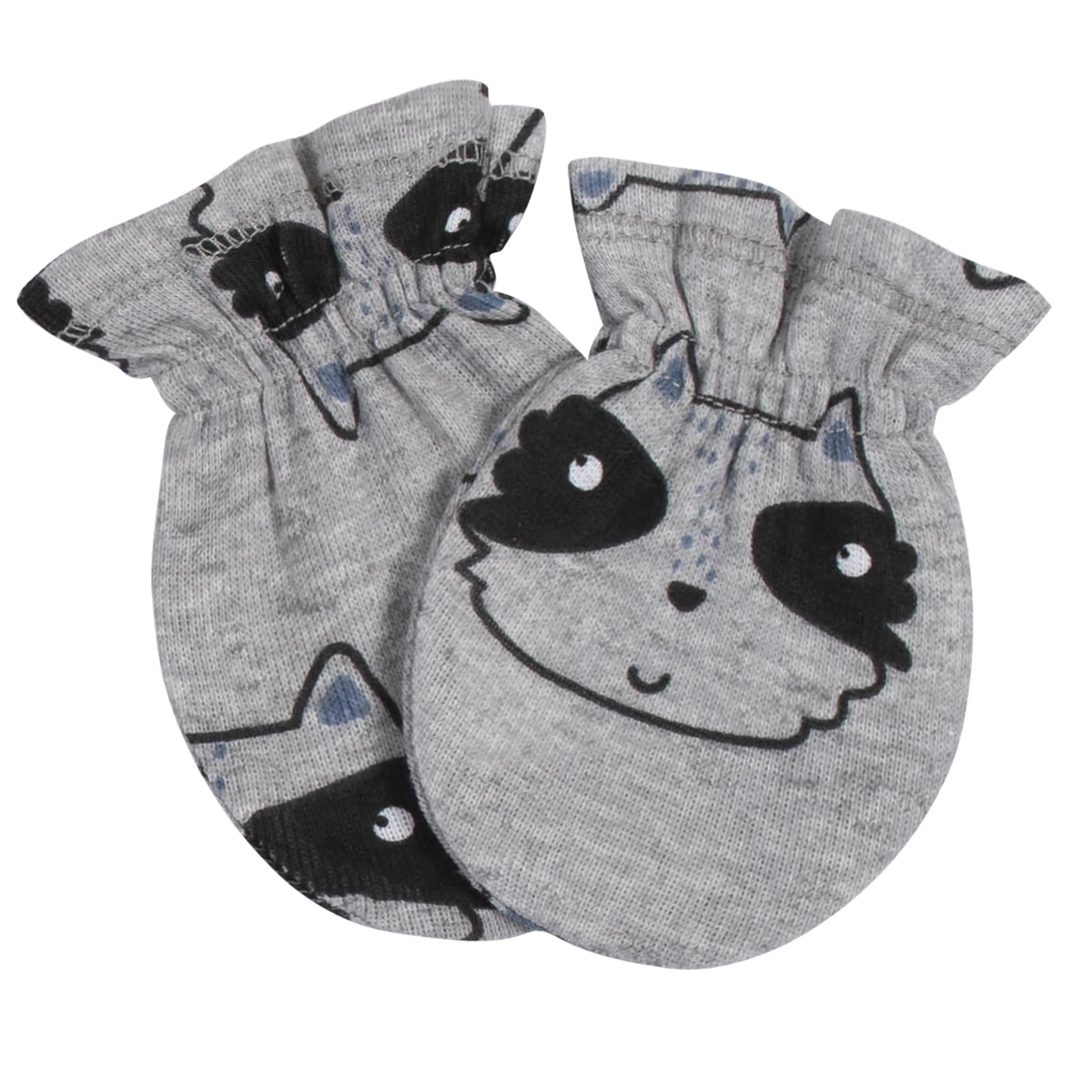 4-Pack Baby Boys Raccoon No Scratch Mittens