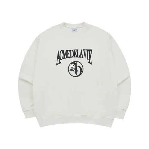 acme de la vie  |Long Sleeves Cotton Logo Sweatshirts