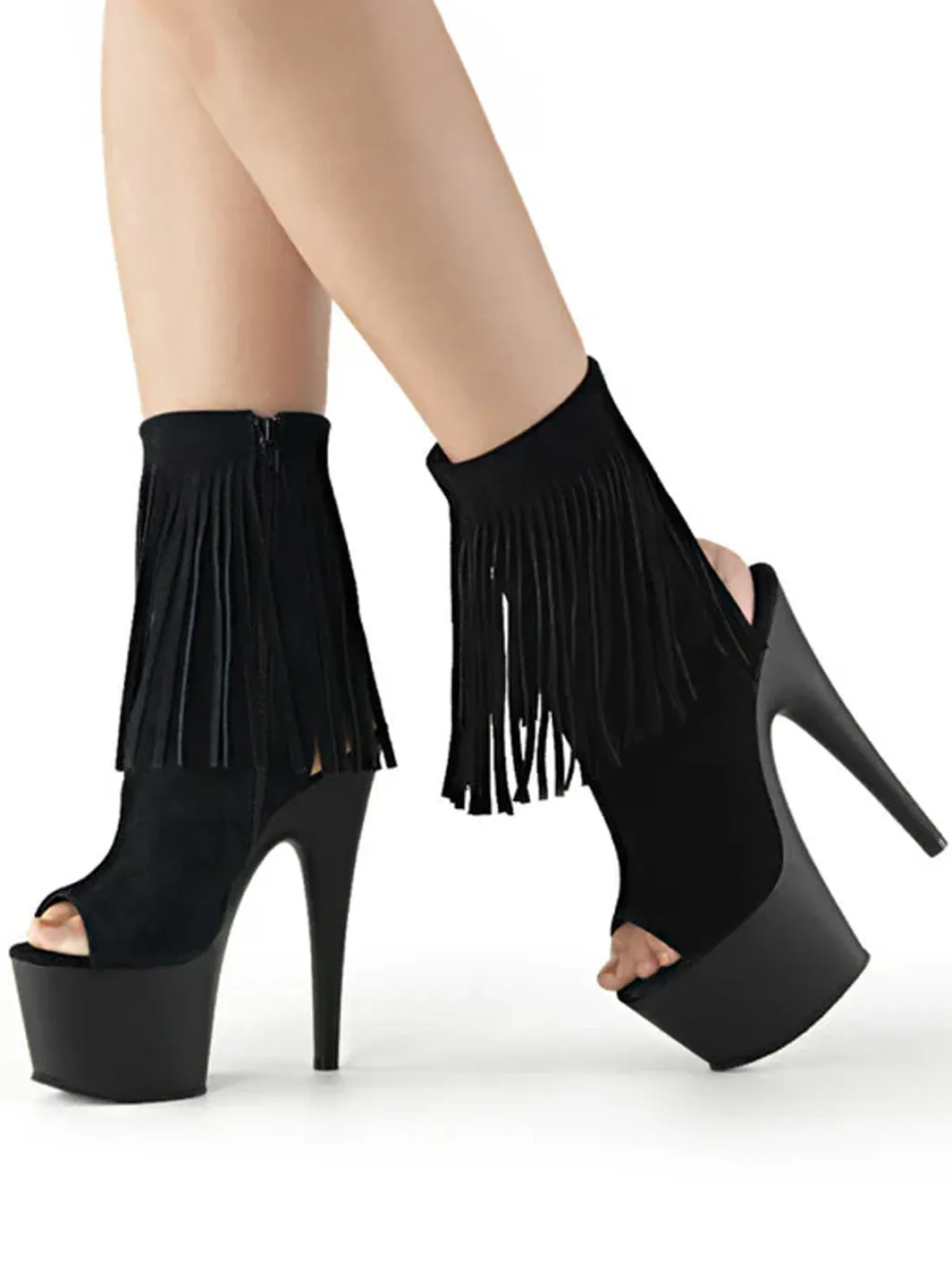 ADORE-1019 - BLACK FAUX SUEDE  PRE ORDER 