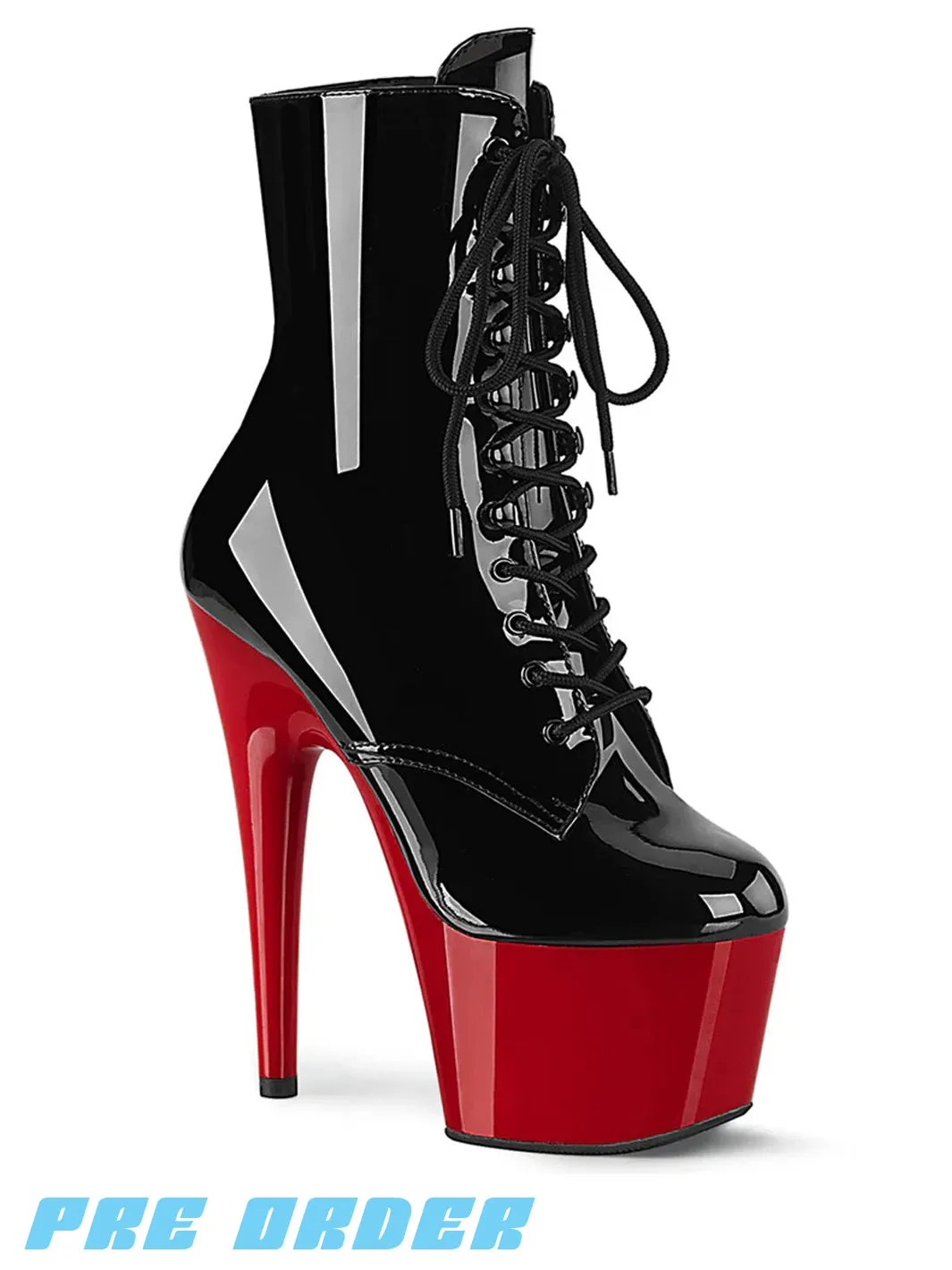 ADORE-1020 - BLACK PATENT & RED  PRE ORDER 