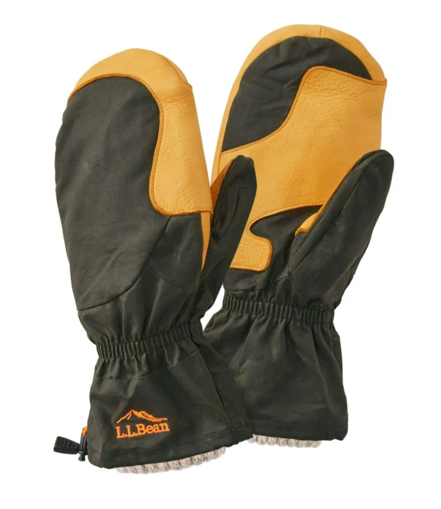 Adults' Waxed Cotton Chopper Mittens