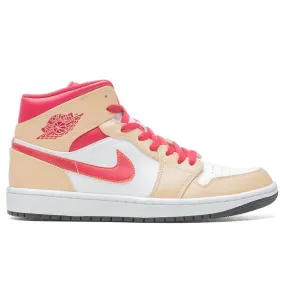 Air Jordan 1 Mid - White Onyx/Light Curry/White