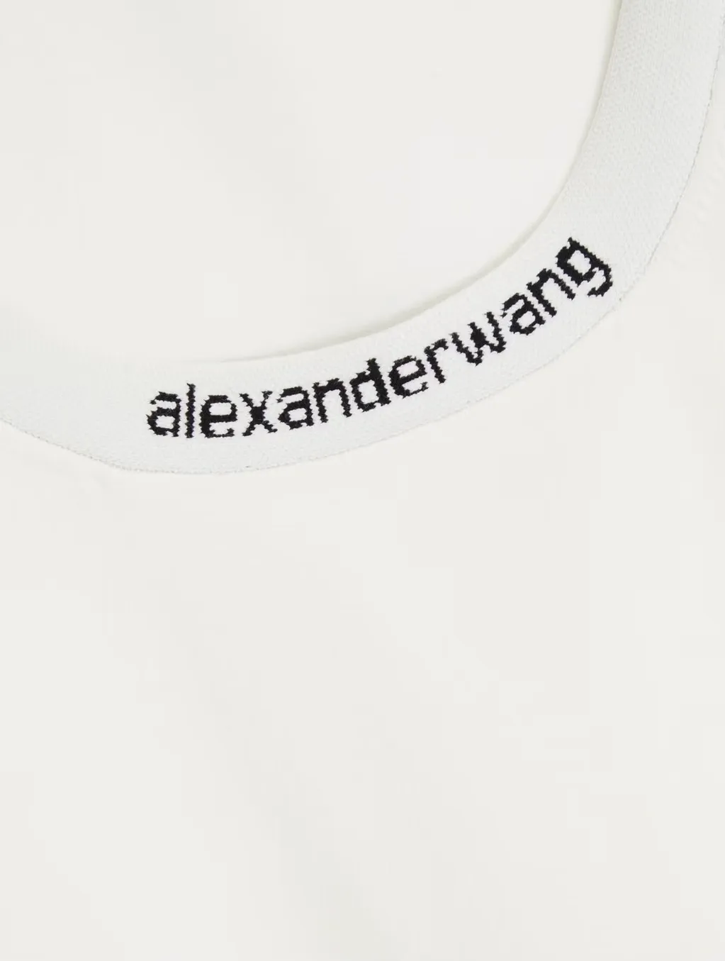 Alexander Wang  |Nylon Rib Long Sleeves Plain Logo V-neck & Crew neck