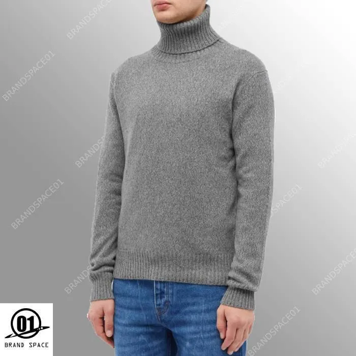 AMI PARIS  |Cashmere Long Sleeves Plain Logo Designers Sweaters