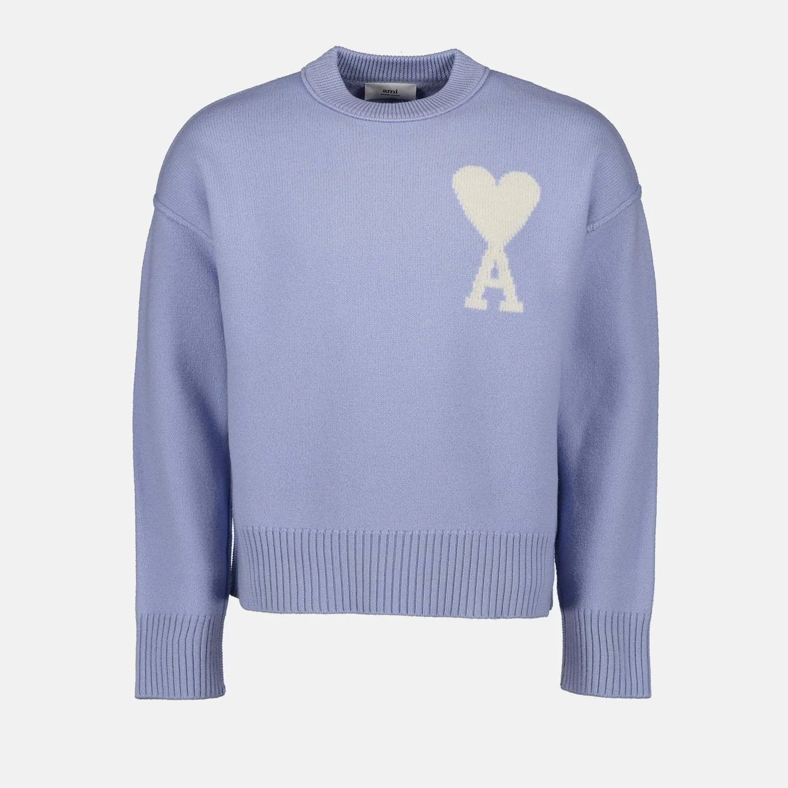 AMI PARIS  |Crew Neck Pullovers Heart Wool Street Style Long Sleeves