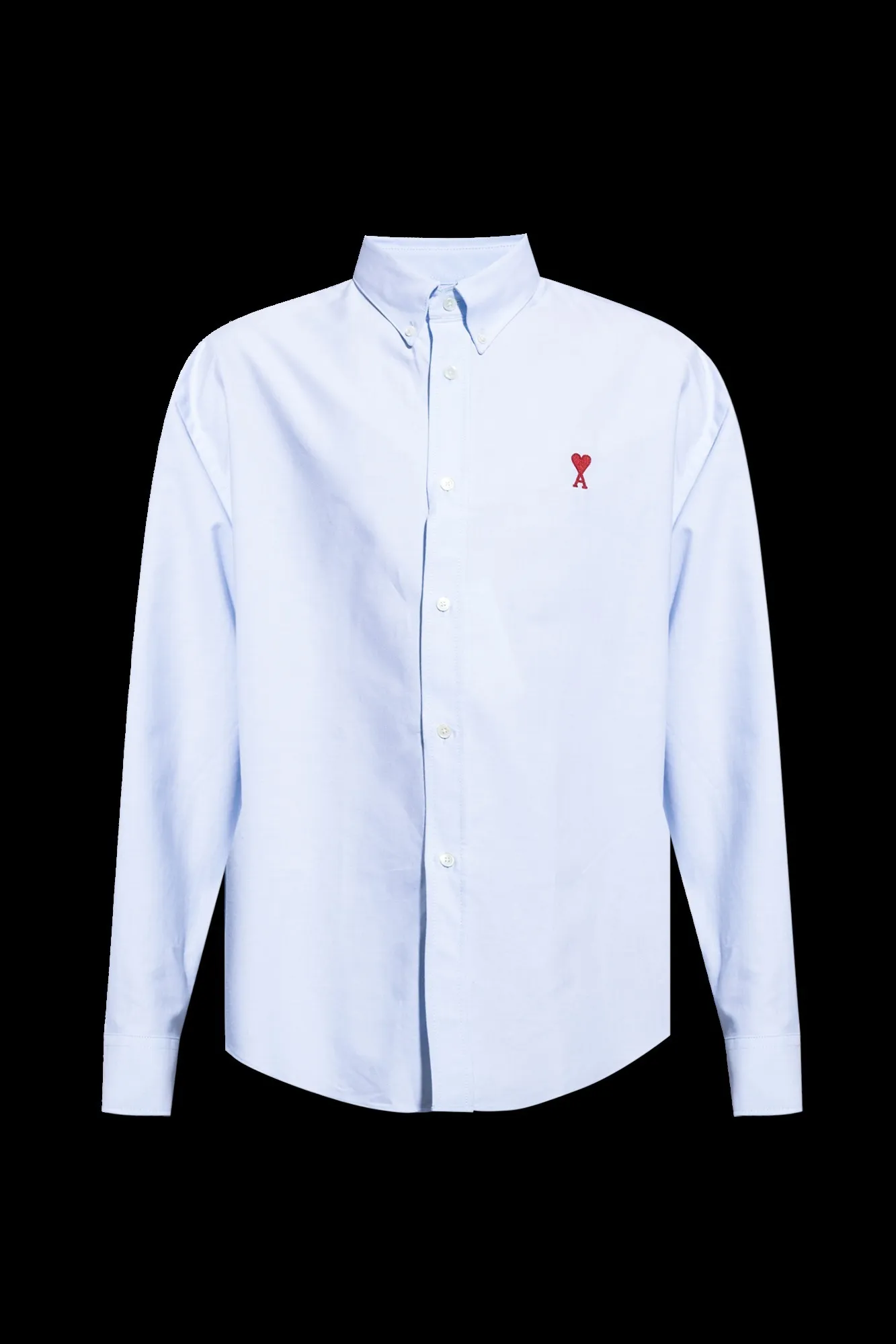 AMI PARIS  |Long Sleeves Plain Cotton Logo Designers Shirts