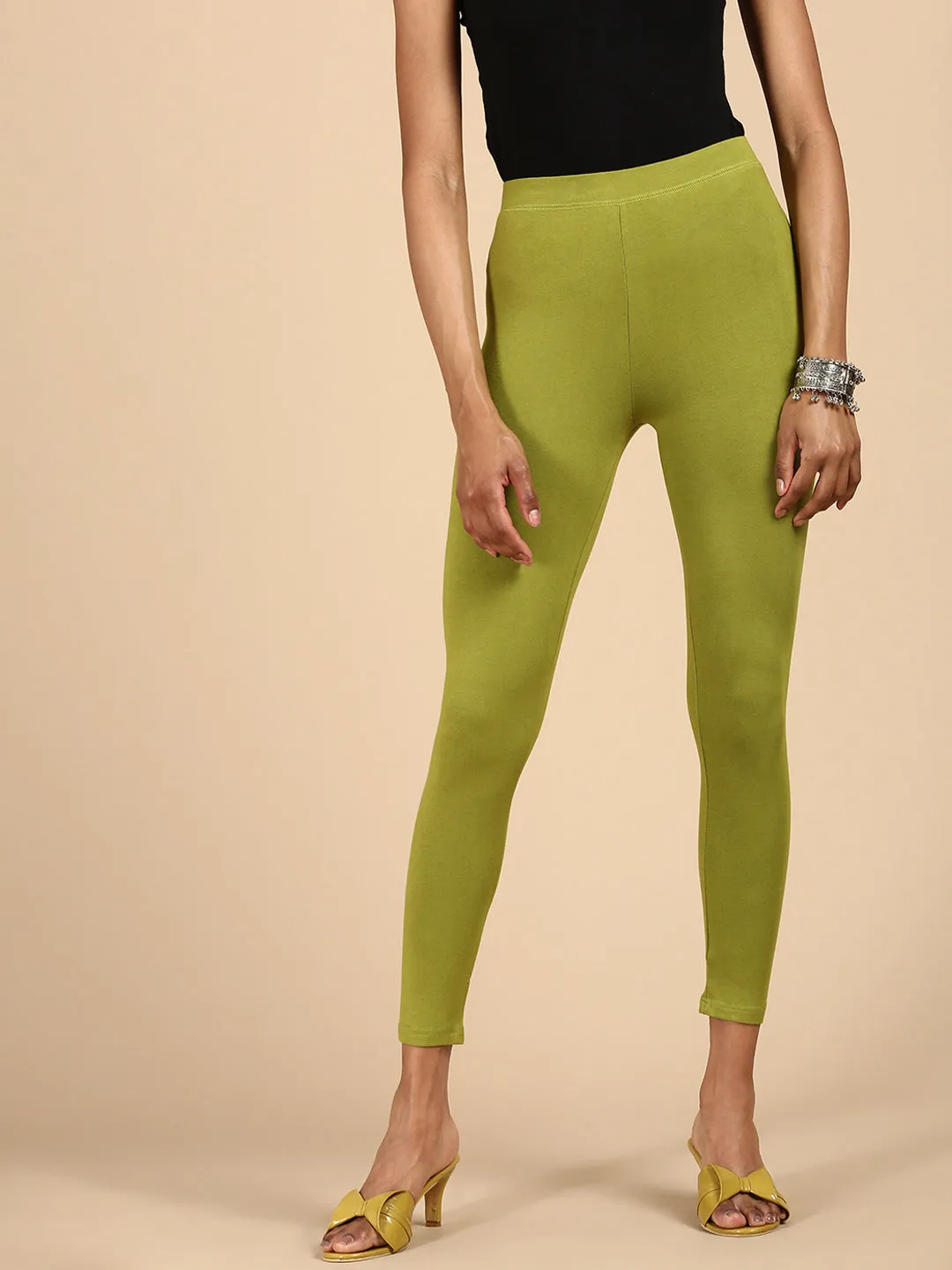 Ankle Length Leggings Viscose-Fern