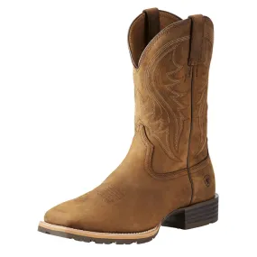 Ariat Mens Hybrid Rancher Pull On Western Boots- Distressed Brown