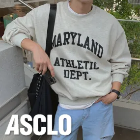 ASCLO  |Crew Neck Pullovers Unisex Sweat Street Style U-Neck