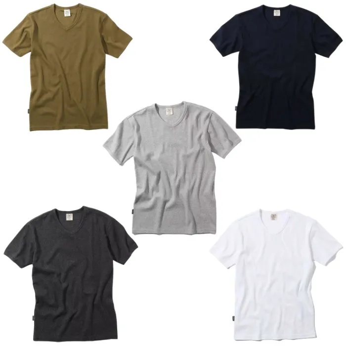 AVIREX  |Pullovers Unisex Street Style V-Neck Plain Short Sleeves