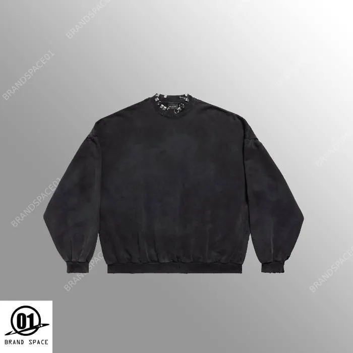 BALENCIAGA  |Crew Neck Pullovers Unisex Street Style Long Sleeves Plain