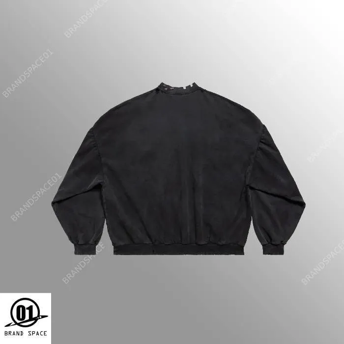 BALENCIAGA  |Crew Neck Pullovers Unisex Street Style Long Sleeves Plain