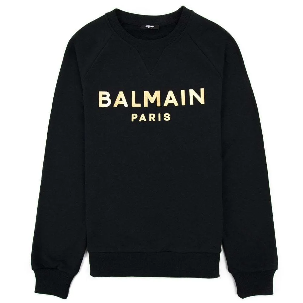 BALMAIN  |Crew Neck Long Sleeves Cotton Logo Luxury Sweatshirts