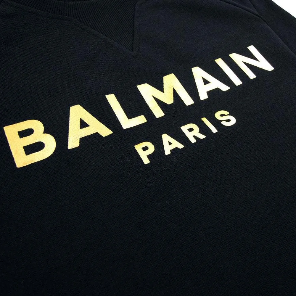 BALMAIN  |Crew Neck Long Sleeves Cotton Logo Luxury Sweatshirts