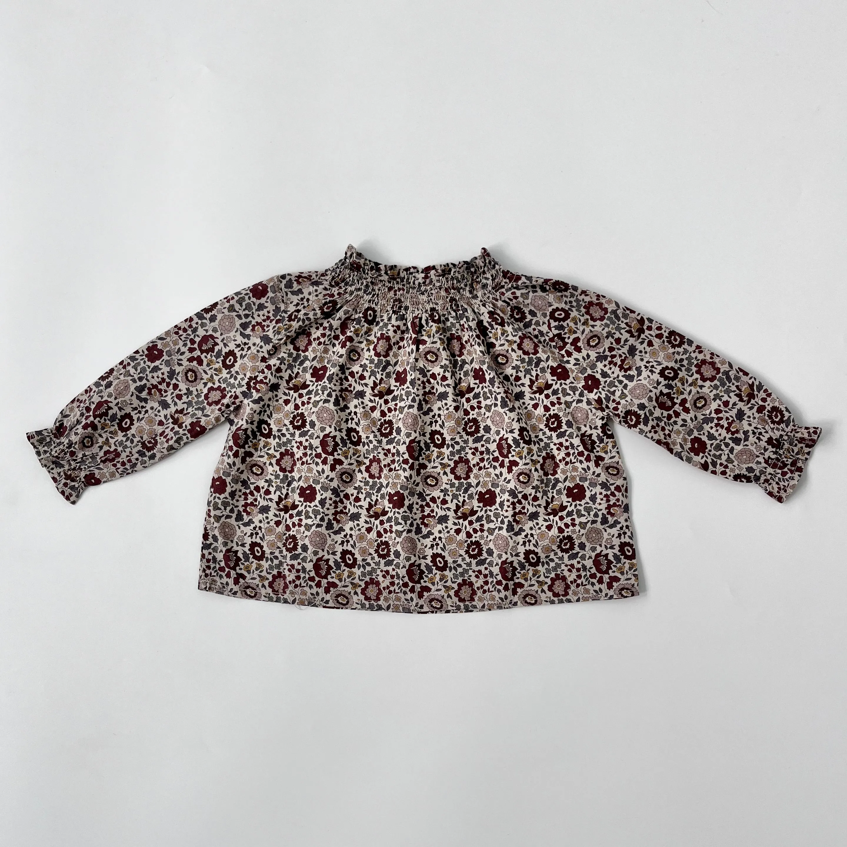 Belle Enfant Aubergine D'Anjo Liberty Print Blouse: 6-12 Months