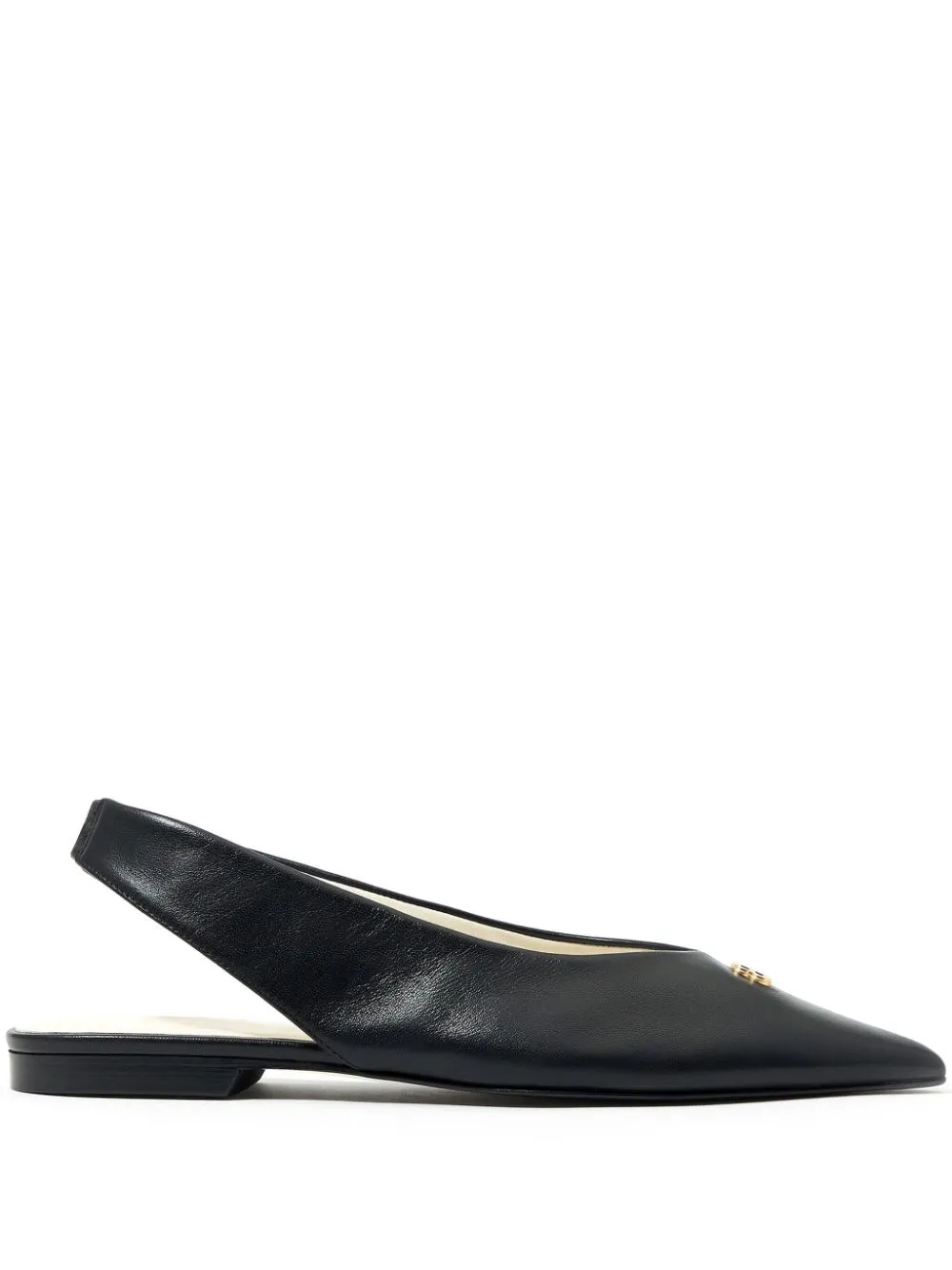 Bimba y Lola slingback leather ballerina shoes - Black