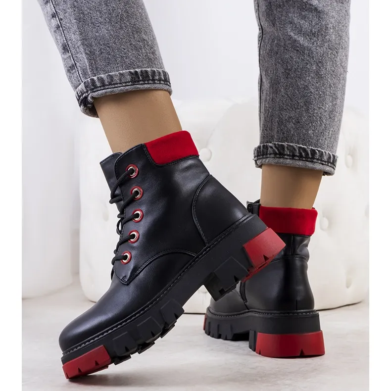 Black low boots