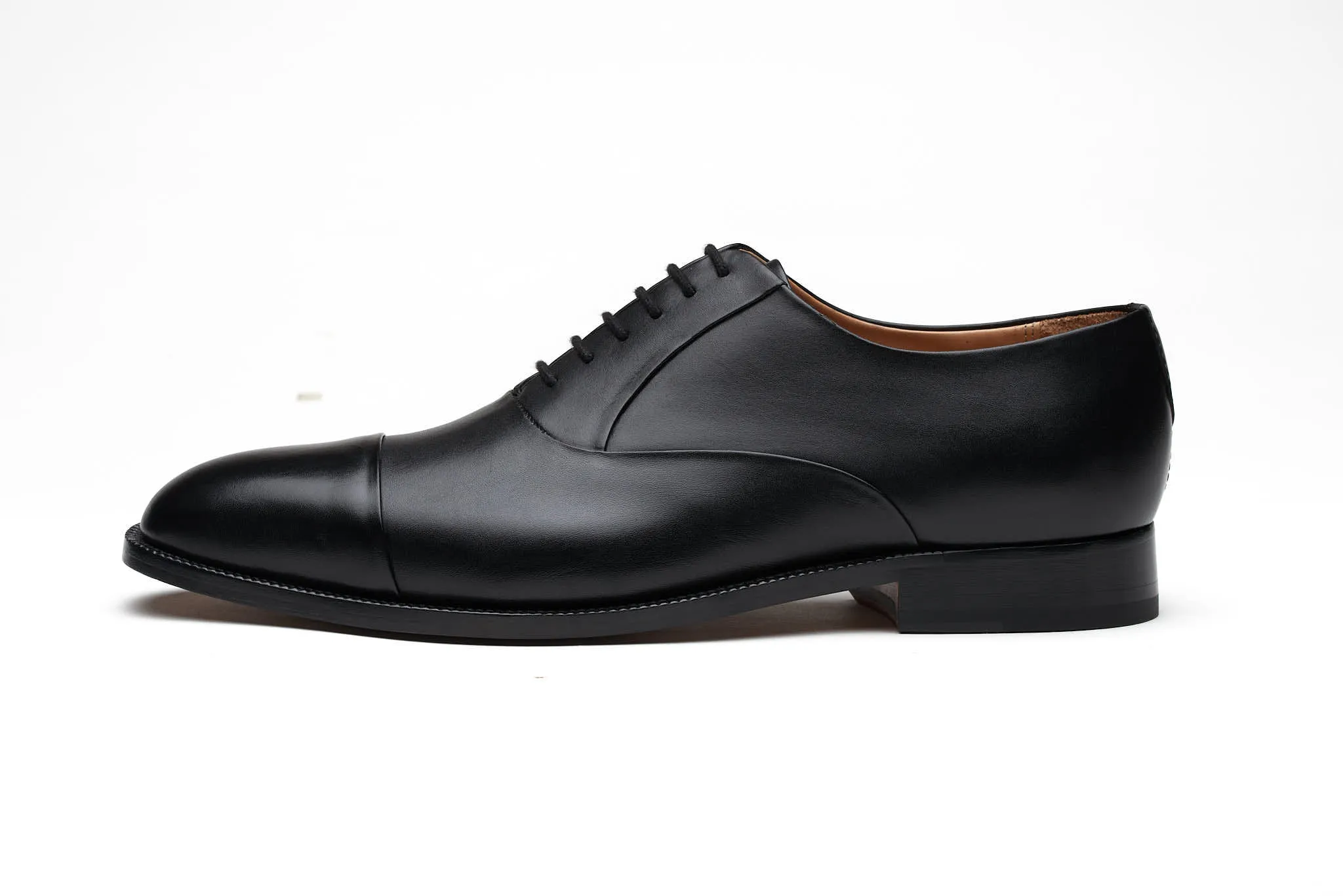 Blind Stitch Captoe Oxford - Black