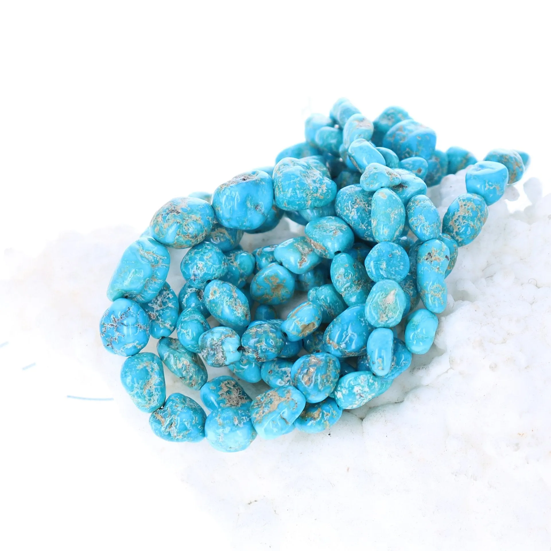 Blue Ridge Orvil Jack Turquoise Beads Potato Shape 5-12mm