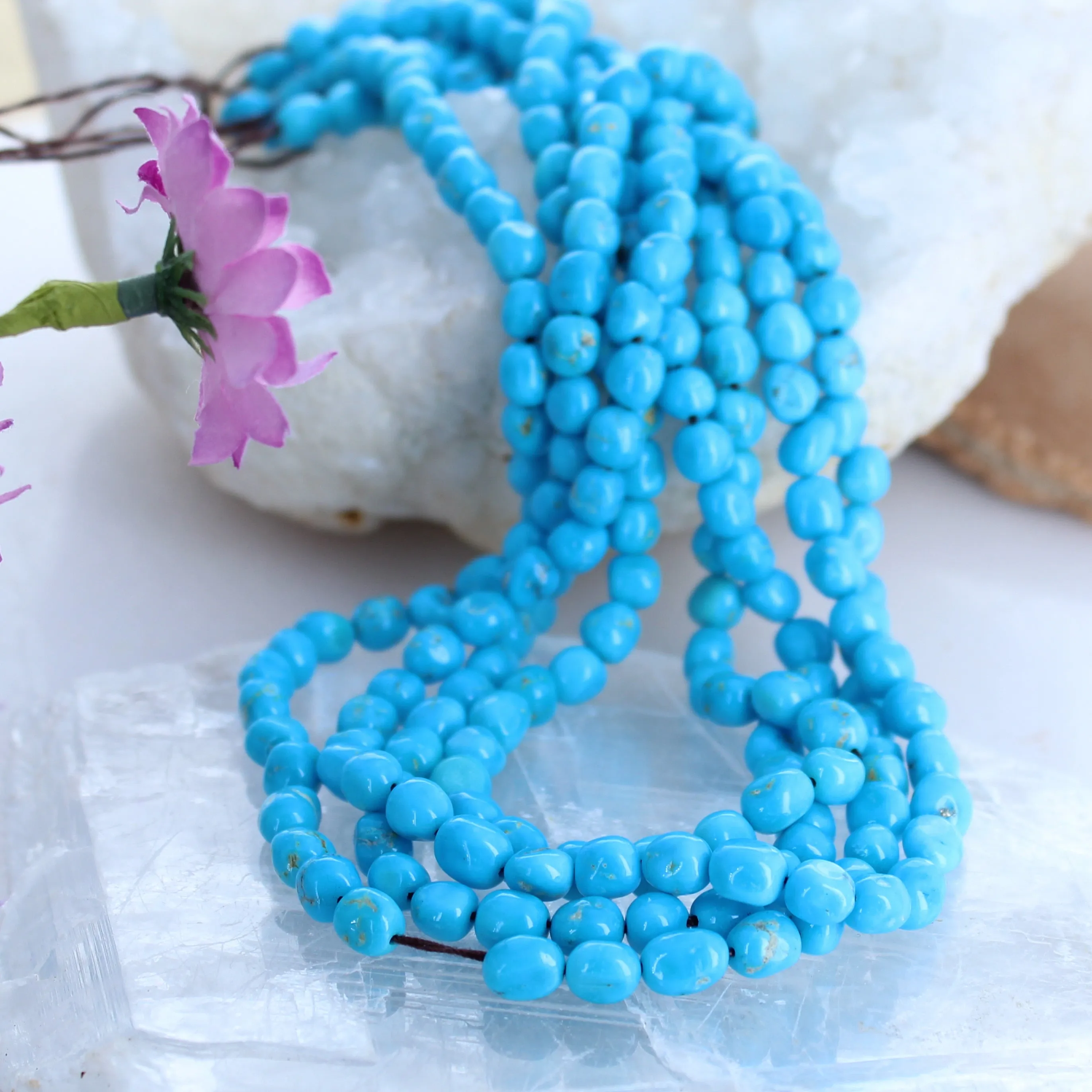 Blue Ridge Orvil Jack Turquoise Beads Potato Shape 5mm 16