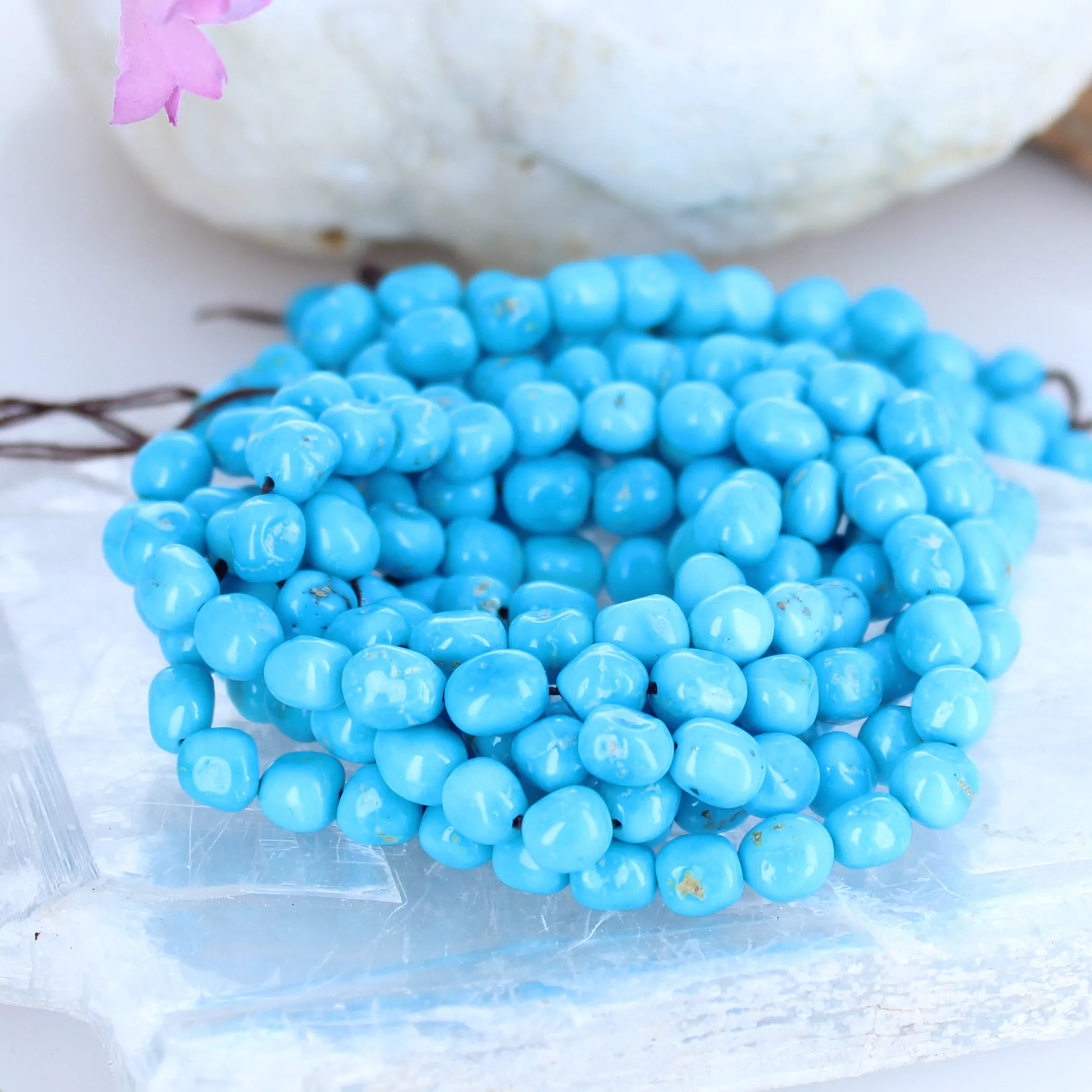 Blue Ridge Orvil Jack Turquoise Beads Potato Shape 5mm 16