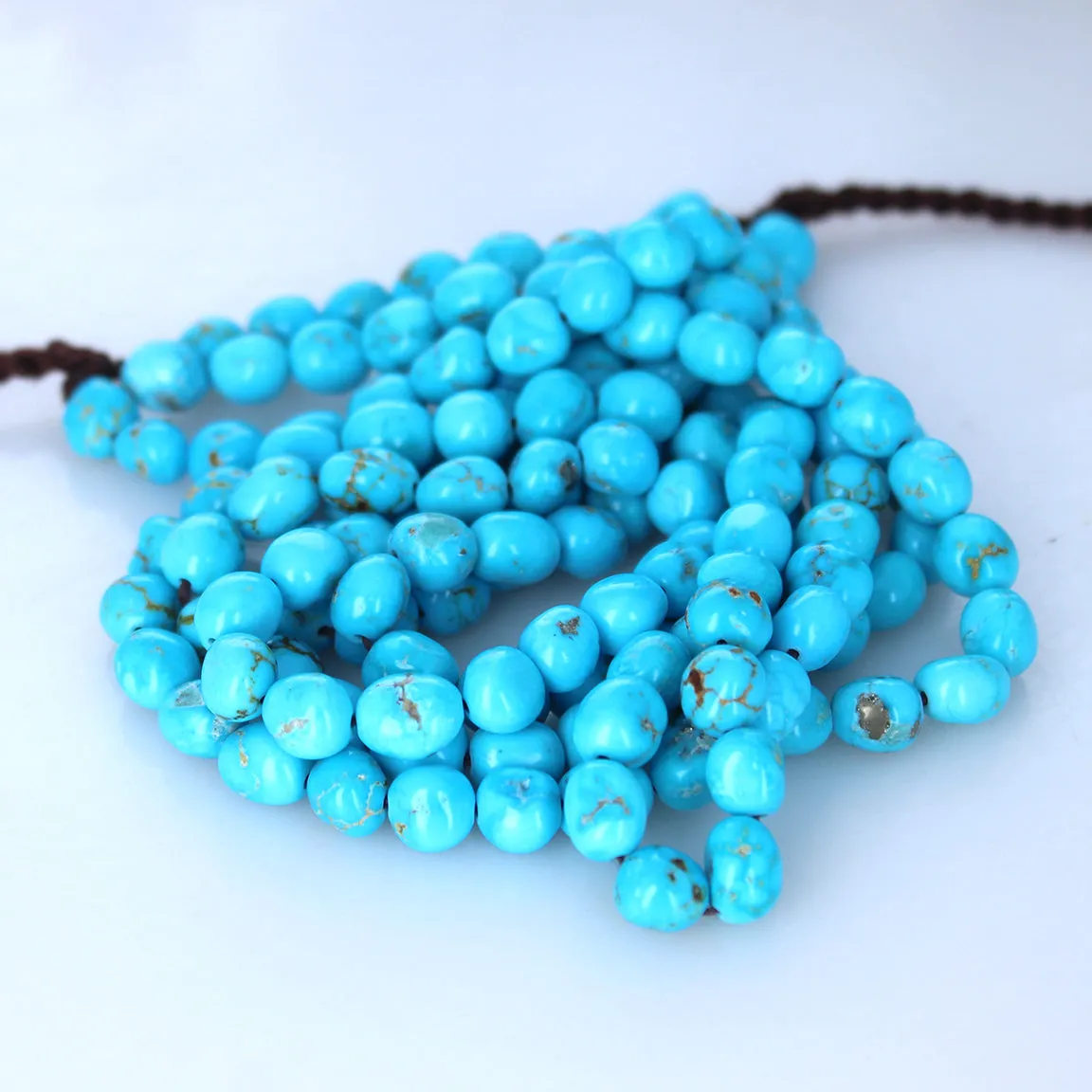 Blue Ridge Orvil Jack Turquoise Beads Potato Shape 7.5-8mm 16