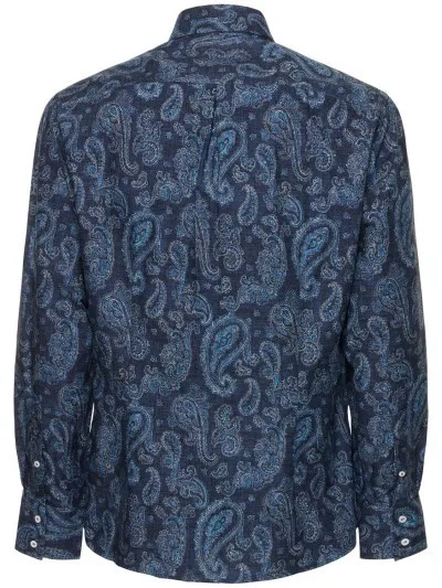 BRUNELLO CUCINELLI  |Paisley Long Sleeves Cotton Shirts