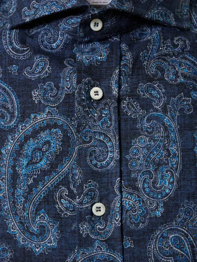 BRUNELLO CUCINELLI  |Paisley Long Sleeves Cotton Shirts