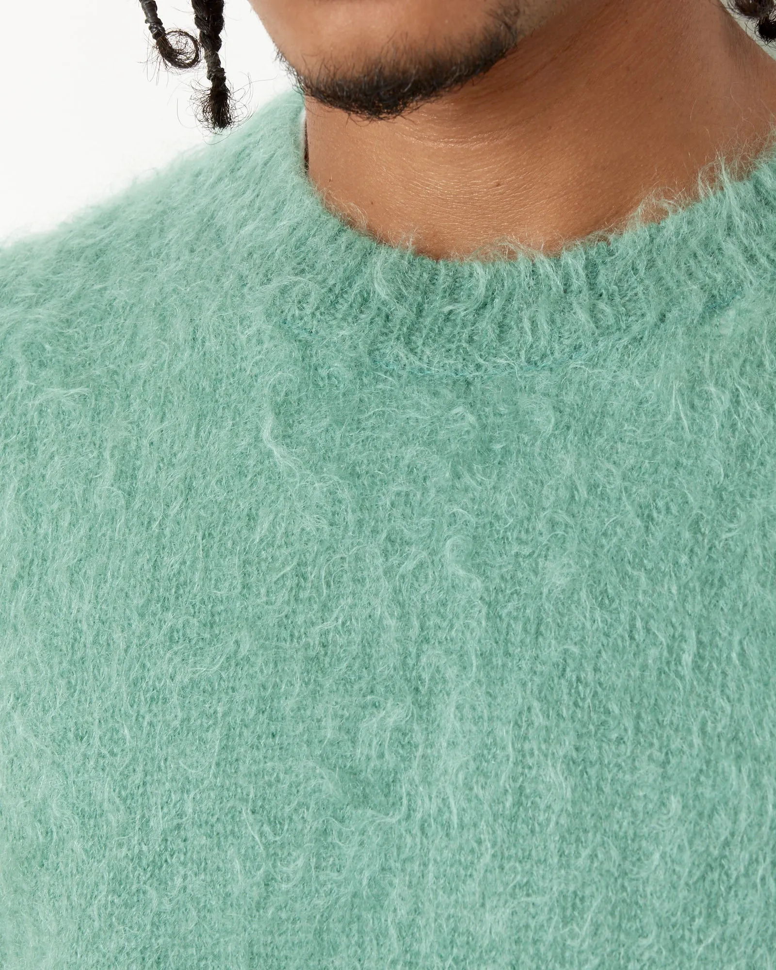 Brushed Mohair Knit Pullover