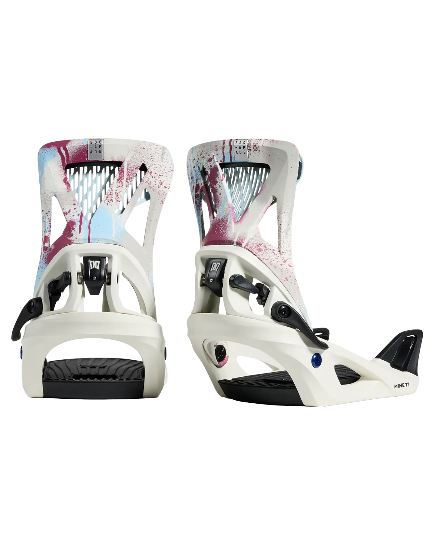 Burton X Mine77 Women's Step On Escapade Snowboard Bindings - Stour White / Spray Paint - 2024