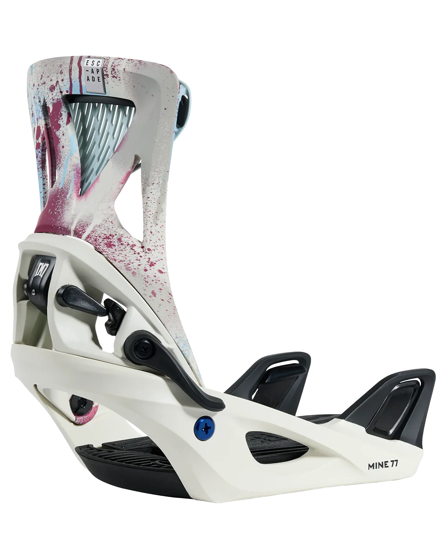 Burton X Mine77 Women's Step On Escapade Snowboard Bindings - Stour White / Spray Paint - 2024