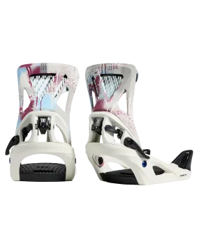 Burton X Mine77 Women's Step On Escapade Snowboard Bindings - Stour White / Spray Paint - 2024