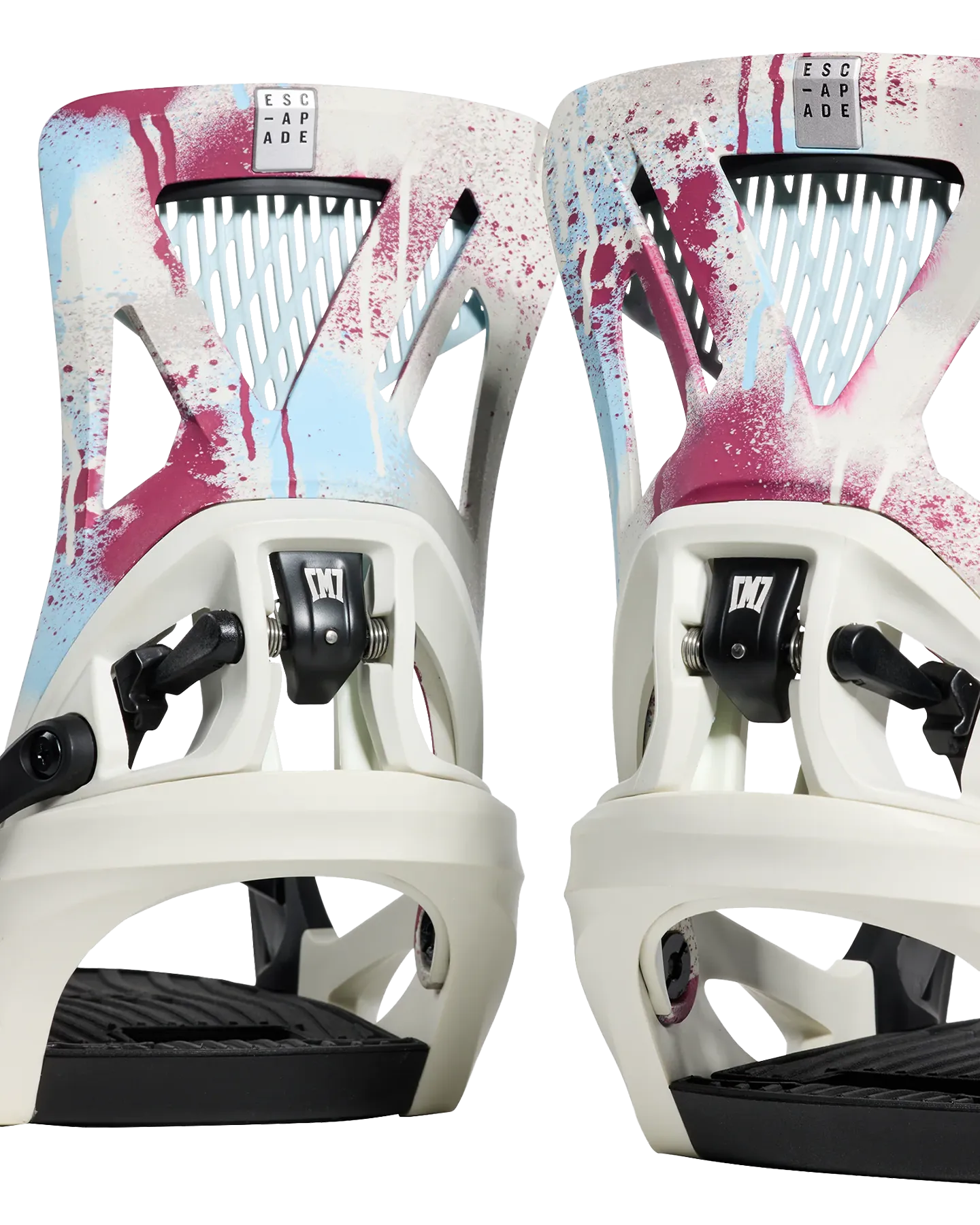 Burton X Mine77 Women's Step On Escapade Snowboard Bindings - Stour White / Spray Paint - 2024