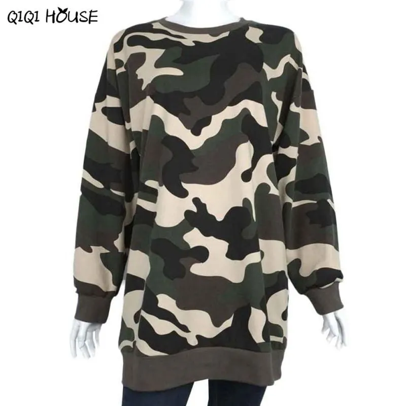 Camouflage Women Sweatshirt Long Pullovers Loose Casual Long Sleeve Jumper Tracksuit Women Moleton Feminina#C905 SM6