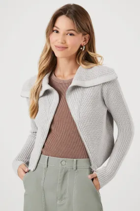 Cardigan en tricot avec fermeture à glissière