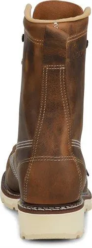 Carolina Mens Ferric American Made 8” Steel Toe Boots- Brown Oiled Leather