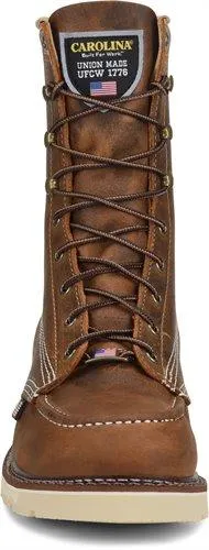 Carolina Mens Ferric American Made 8” Steel Toe Boots- Brown Oiled Leather