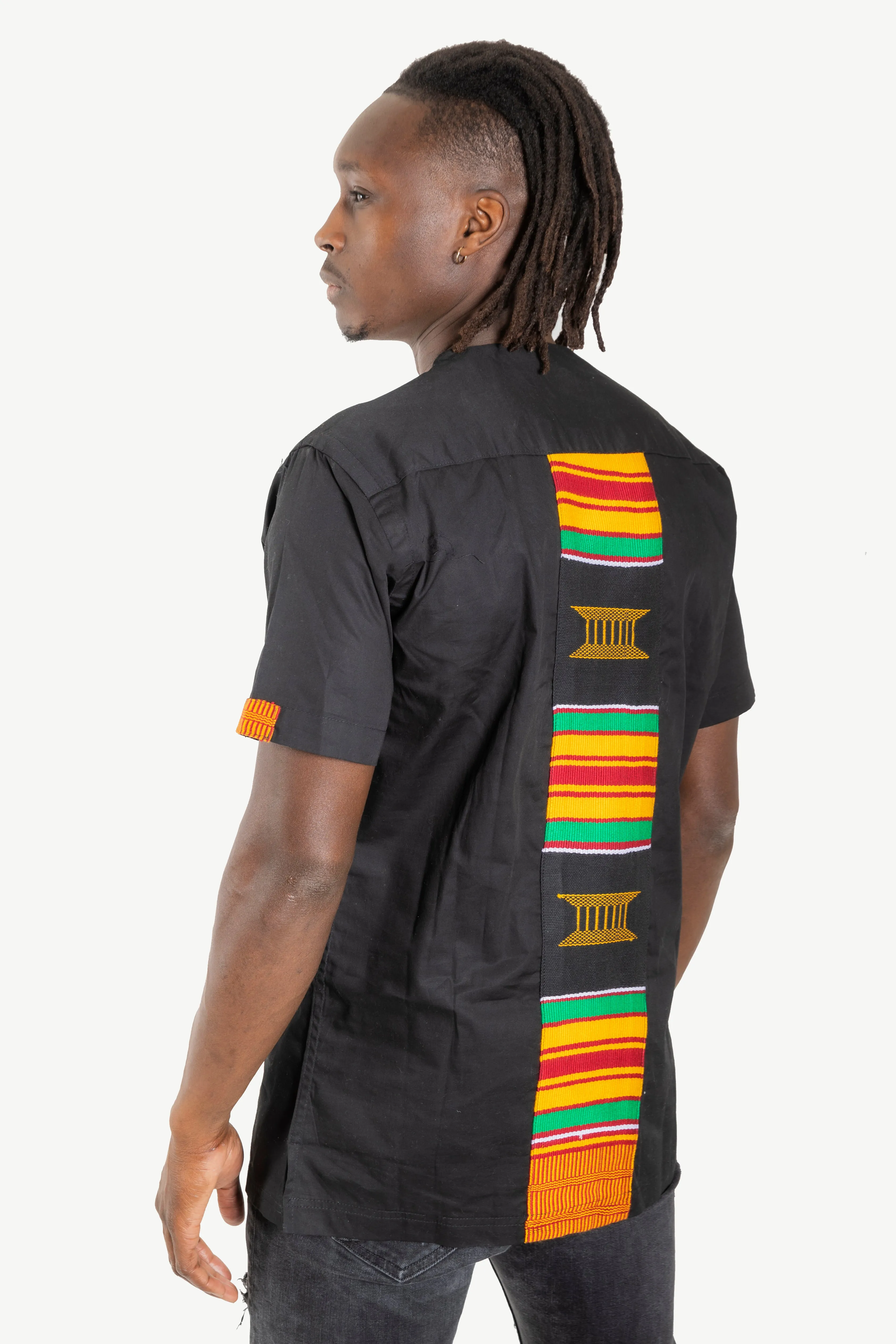 Chemise tunique en Kente Ashanti et coton (Collection Yaa)