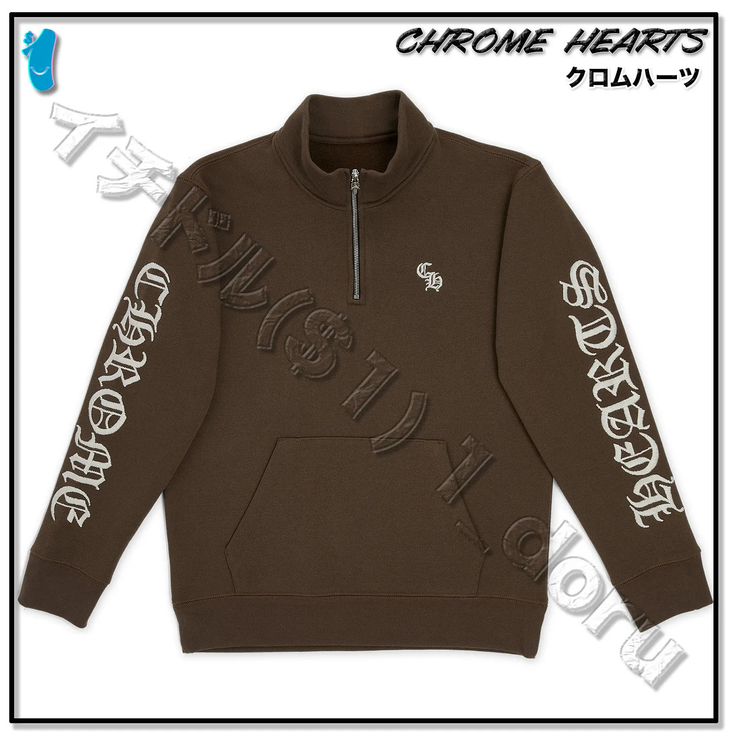 CHROME HEARTS  |Unisex Street Style Long Sleeves Logo Sweatshirts