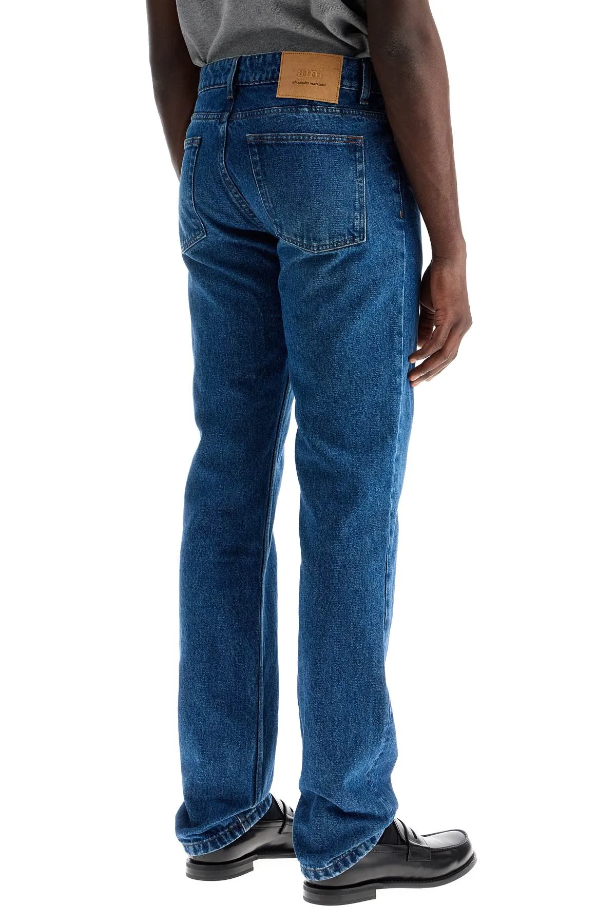 cigarette-style jeans HTR001 DE0031 BLEU USED