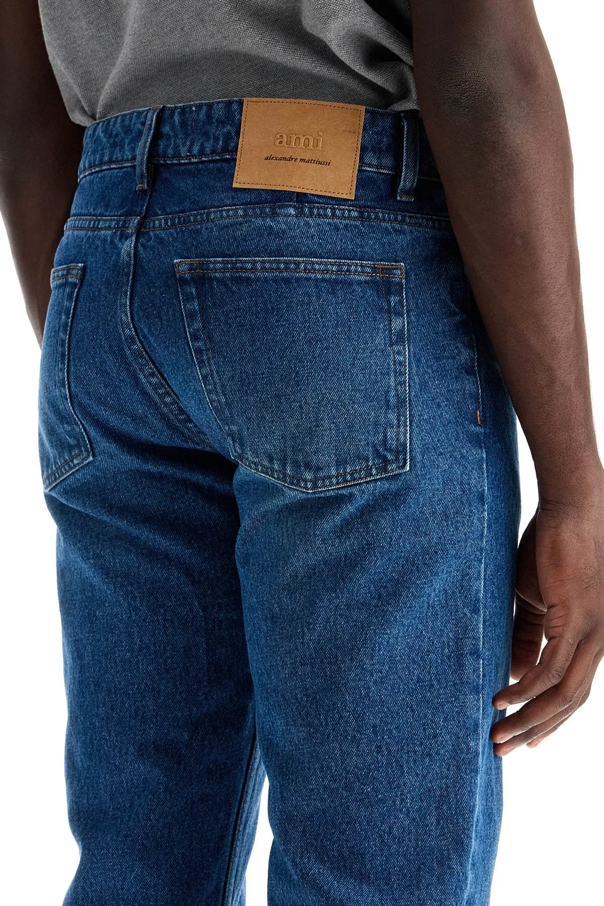 cigarette-style jeans HTR001 DE0031 BLEU USED