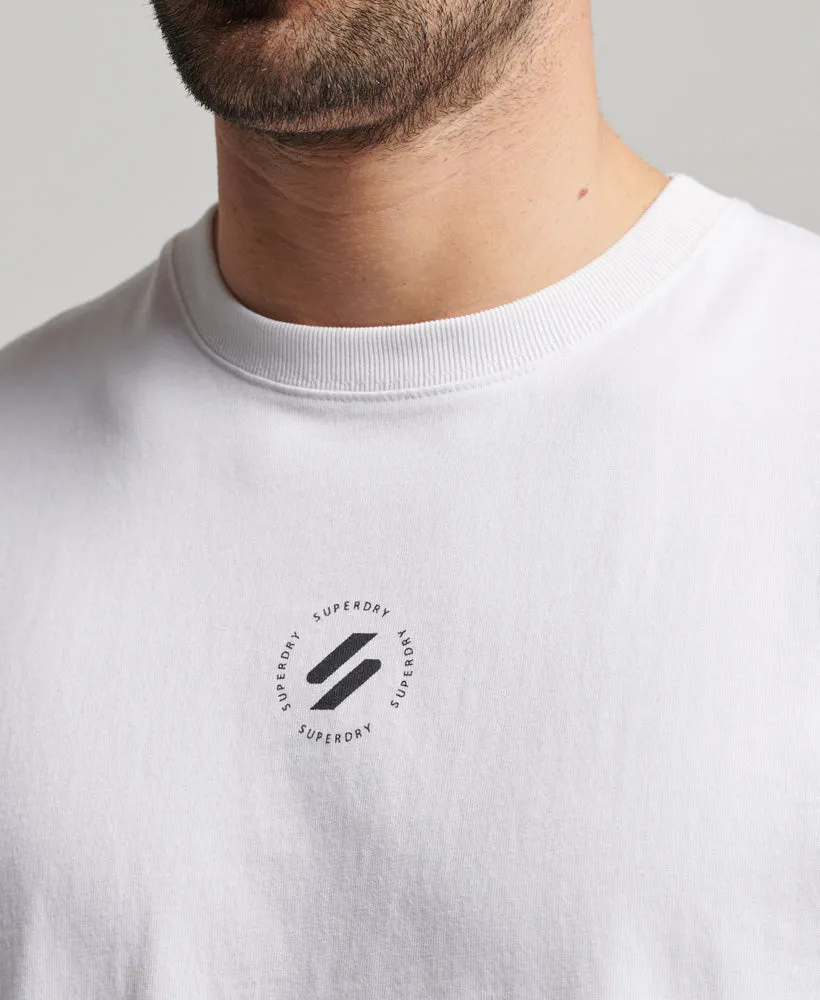 Code Stacked Logo T-Shirt | Brilliant White