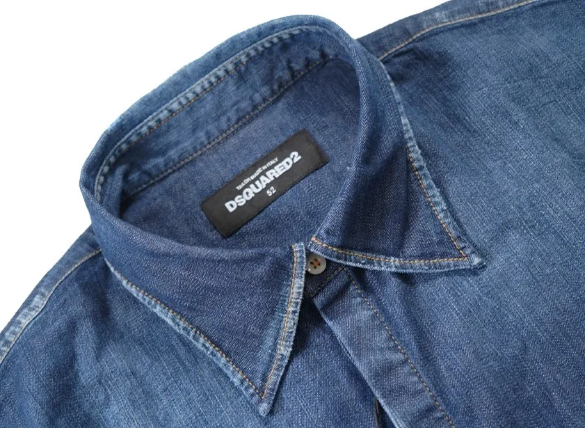 D SQUARED2  |Denim Long Sleeves Cotton Luxury Shirts