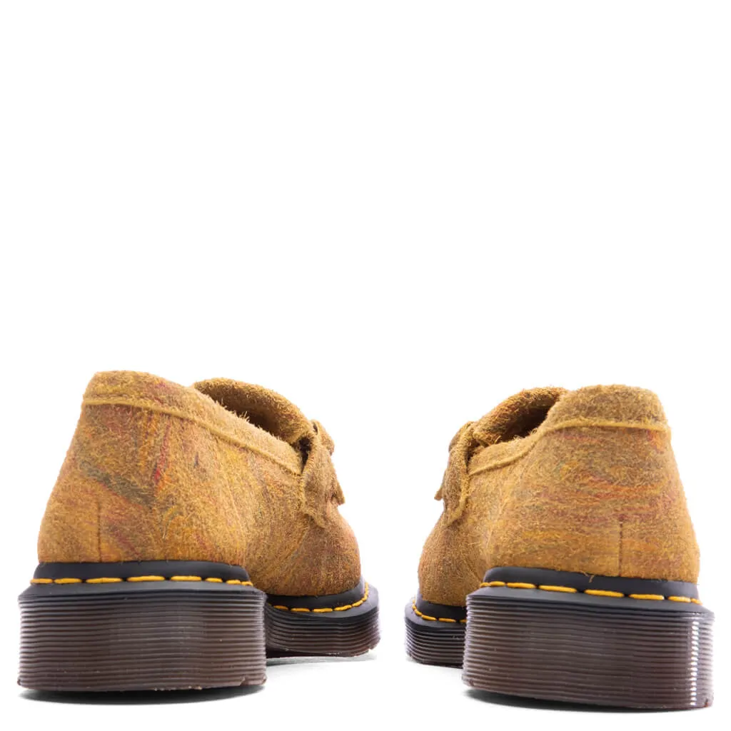 Dr. Marten's Adrian Snaffle Brown Mustard Marbled Hairy Suede - Brown/Mustard