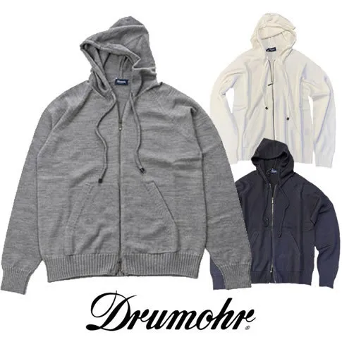 Drumohr  |Wool Long Sleeves Plain Handmade Co-ord Sweaters