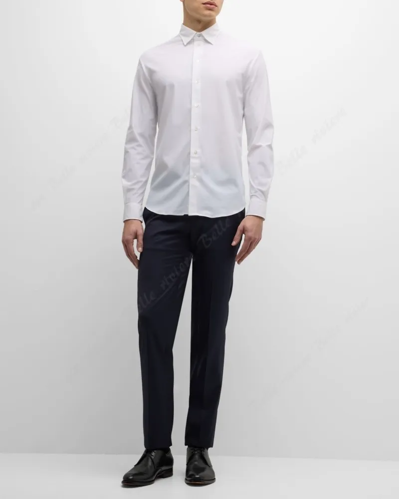 EMPORIO ARMANI  |Nylon Long Sleeves Plain Shirts