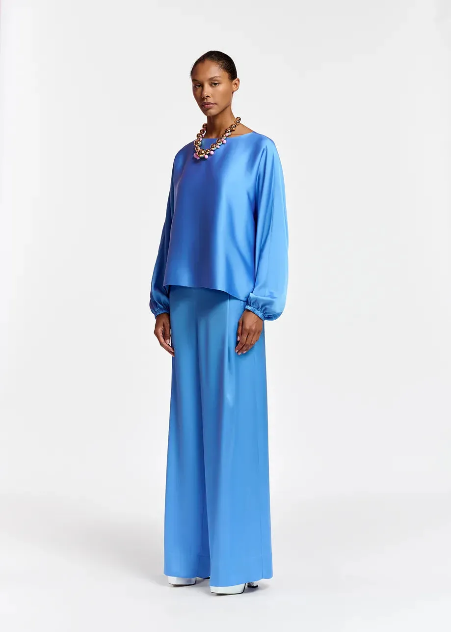 Essentiel Antwerp Fault Wide-Leg Pants in Bright Sky