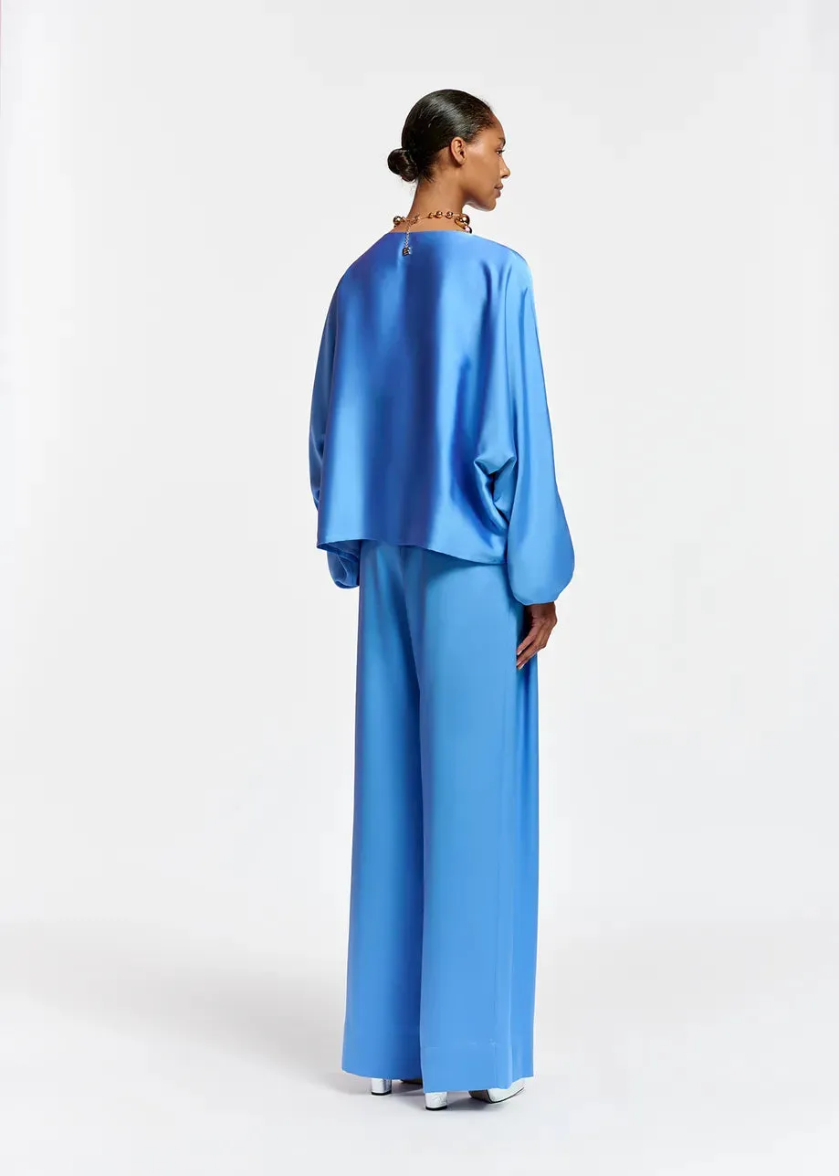 Essentiel Antwerp Fault Wide-Leg Pants in Bright Sky